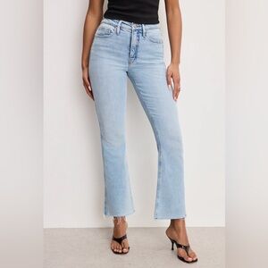 Good American Light Blue Flare Jeans